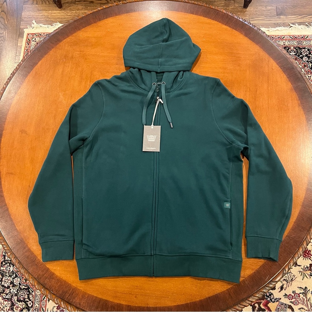 NEW Mack Weldon Men’s ACE Full-Zip Hooded Sweatshirt Midnight Pine XXL Green - Picture 3 of 15